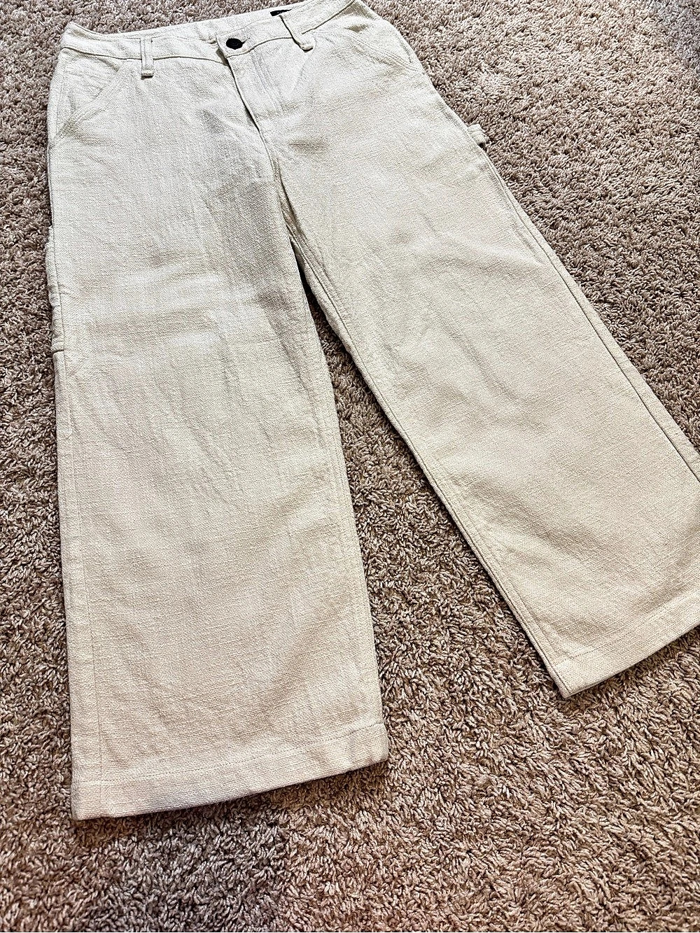 Rag&Bone Women's Cream Wide Leg Cargo Pants Size - Picture 5 of 15